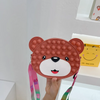 Kids Girls Fashion Sweet Candy Cute Cartoon Bear Silicone Mini Crossbody Bag