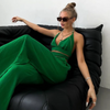 Women Fashion Casual Solid Color Camisole Top Suit Jacket Pants Three-Piece Set