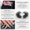 Women Fashion Multicolor Mink Hair False Eyelashes Santa Claus False Nail Set