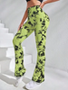 (Buy 1 Get 1)  Women Fashion Tie Dye Print High Waist Flare Sports Pants