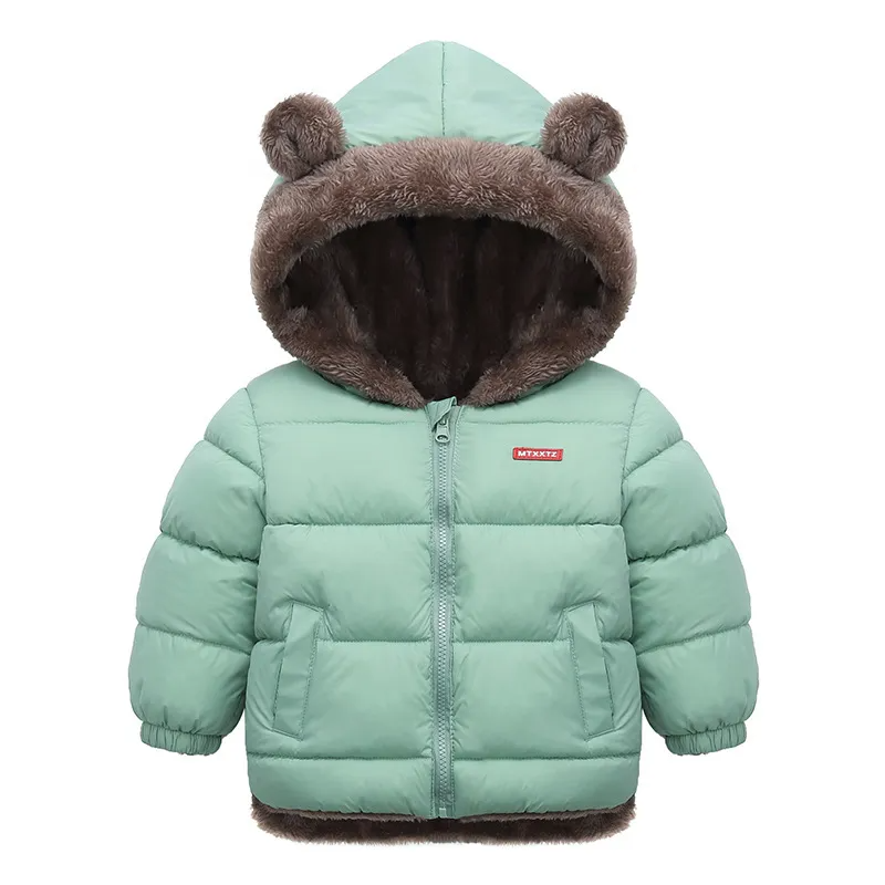 Kids Toddler Girls Boys Autumn Winter Fashion Casual Cute Solid Color Woollining Padded Coat