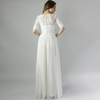 Fashion Temperament Bride Wedding Lace Mid-Length Sleeve Maxi Evening Dress