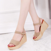 Women Fashion Wedge Heel Thick-Soled Open Toe Sandals