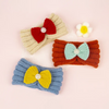 Kids Cute Bowknot Bunny Ears Wool Warm Headband