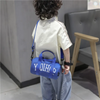 Children Kids Baby Fashion Girls Boys Letter Print Sports Shoulder Handle Bag