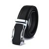 Men Fashion Casual Business Solid Color Leather Cowhide Metal Buckle Belt