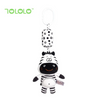 Cartoon Owl Animal Shape Black White Bed Hanging Rattle Plush Toy