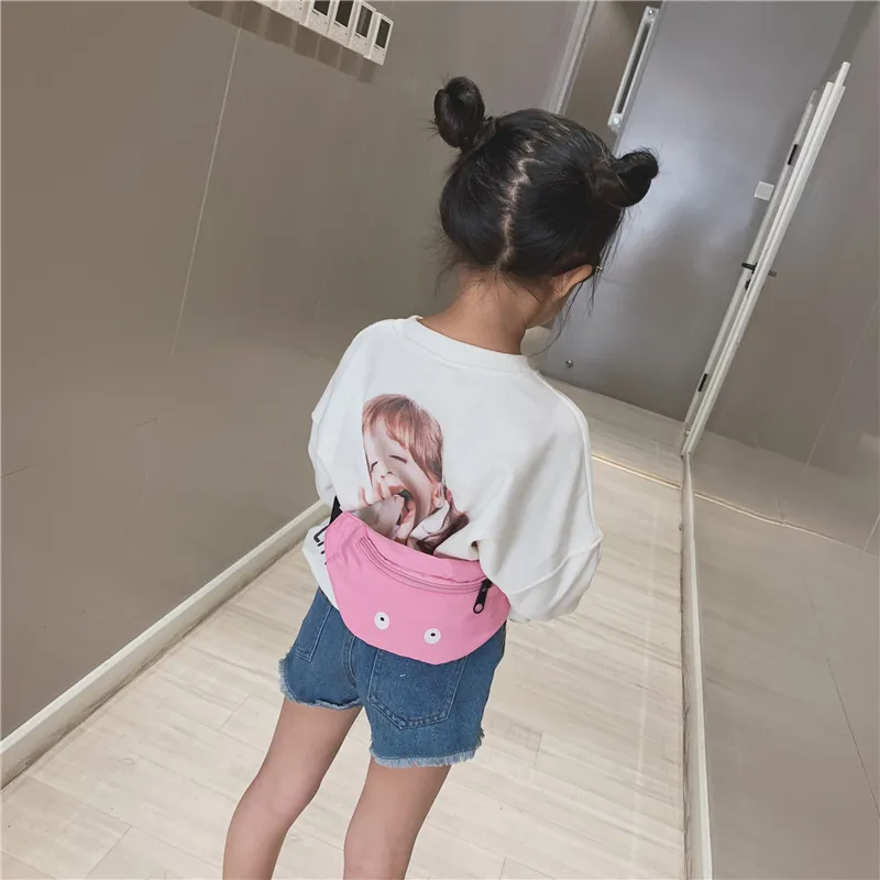 Kids Casual Wacky Pattern Design Solid Color Chest Bag