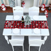 Christmas Red Black Plaid Polyester Cotton Tablecloth Placemat Tableware