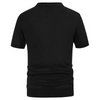 Men Casual Black White Stripe Short-Sleeved Knitted Polo Shirt