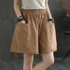 3 Pieces Women'S Fashion Basic Casual Cotton Linen Loose Solid Color Shorts