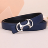 Women'S Fashion Casual Simple Alloy Anchor Shaped Smooth Buckle Belt