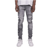 Men'S Personalized Embroidered Jeans Casual Elastic Small Feet Slim Fit Men'S Trousers