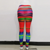 Women Fashion Color Blocking High-Waisted Tight Leggings