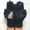 (Buy 1 Get 1) Autumn Winter Women Fashion Casual Cat Bird Printed Wool Knitted Warm Gloves