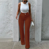 Women Fashion Casual Solid Color Pants