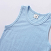 Kids Basic Round Neck Sleeveless Solid Color Casual Vest T-Shirt