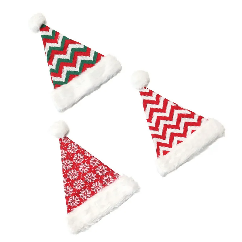 (Buy 1 Get 1) Kids Party Christmas Plush Loose Long Knitted Stripe Hat