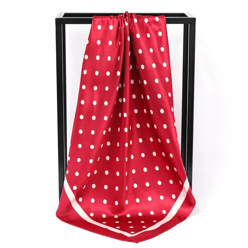 (Buy 1 Get 2) Women'S Fashion Polka Dot Printed Satin Imitation Silk Satin Scarf