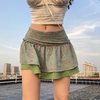 Women'S Fashion Casual Tiny Flower Printing Tiered Skirt