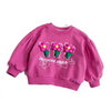 Kids Toddler Girls Fashion Floral Long Sleeve Loose Crewneck Sweatshirt