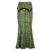 Women'S Fashion Temperament Printing Stitching Lace High Waist Mermaid Long Skirt