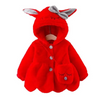 Toddler Girls  Casual  Solid Color Fleeces Long Sleeve Hooded Coat