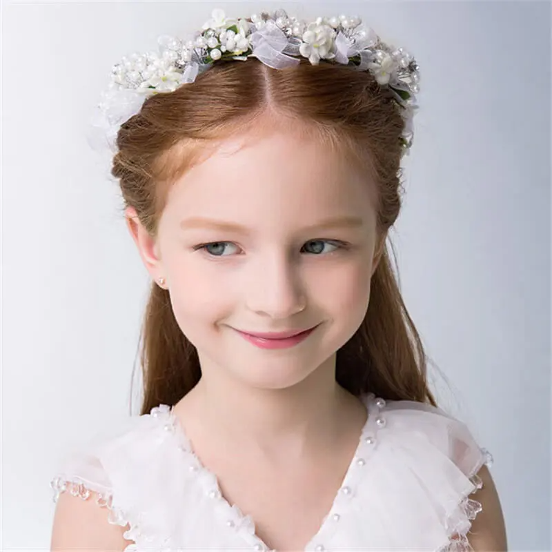 Girls Sweet Flower Pearl Decoration Hair Accessories