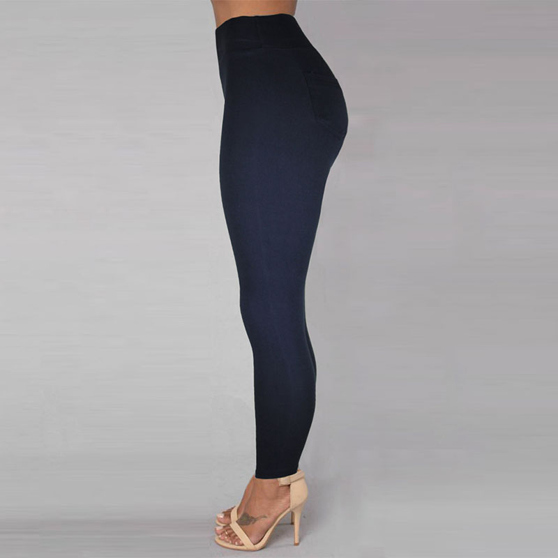 Solid Color Casual Leggings Pencil Pants