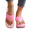 Women Fashion Casual Plus Size Thick-Soled Round Toe Thong Slippers