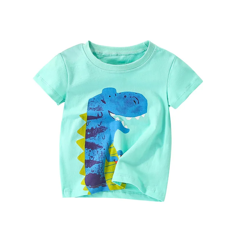 Children Kids Baby Fashion Boys Short Sleeve Cartoon Dinosaur Print T-Shirt