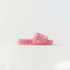 Women Fashion Cute Pink Letter Thick-Soled Lamb Wool Slippers