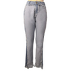 Women Fashion High Waist Contrast Color Patchwork Jeans