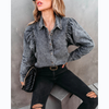 Women Autumn Winter Vintage Casual Fashion Loose Street Long-Sleeved Denim Blouse