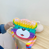 Kids Girls Fashion Sweet Candy Cute Cartoon Bear Silicone Mini Crossbody Bag