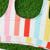 Children Kids Baby Fashion Girls Cute Rainbow Stripe Print Split Swimsuit 2pcs Set