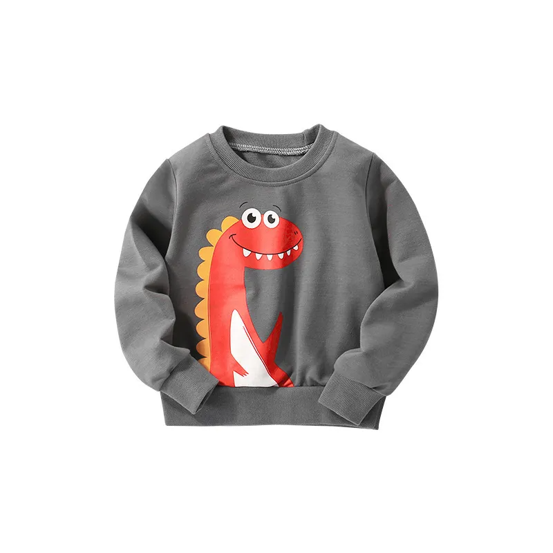 Children Kids Teen Fashion Boys Casual Long Sleeve Cartoon Dinosaurs Print Sweatshirt Top