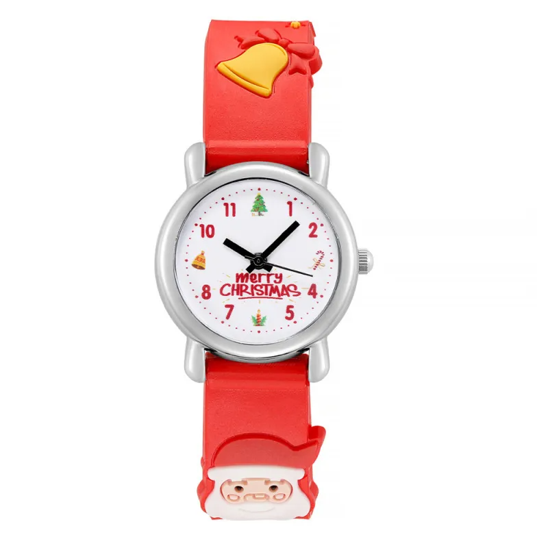 Santa Christmas Pattern Children'S Multicolor Plastic Watch