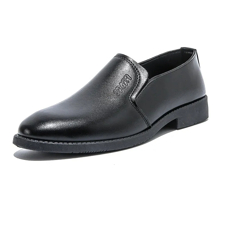 (Buy 1 Get 1) Men Casual Business Office PU Slip On Round-Toe Leather Shoes