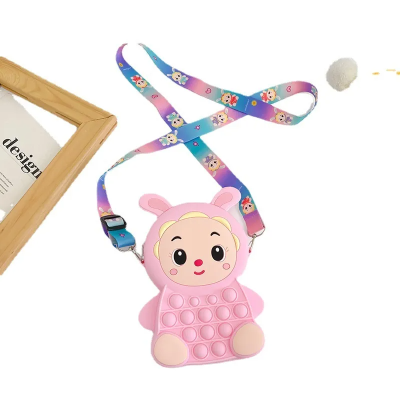 Kids Girls Fashion Sweet Candy Color Cartoon Animal Silicone Mini Crossbody Bag