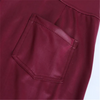 Women Fashion Solid Color High Waist Sash PU Leather Pants