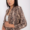 Women Fashion Casual British Style Leopard Snake Print Long Sleeve Suit Jacket Blazers