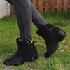 Women Vintage Bohemian Lace-Up Short Boots