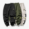 Men Fashion Casual Versatil Solid Color Multi Pocket Cargo Jogger Pants