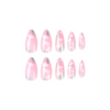 ( Buy 1 Get 2 ) Women Fashion White Cloud Silver Glitter Detachable False Nails