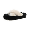 Autumn Winter Women Fashion Plus Size Cross Plush Warm Home Slippers