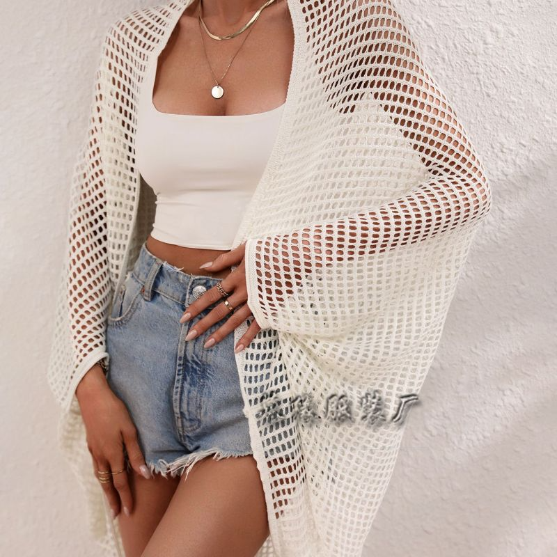 Women'S Fashion Hollow Knitted Loose Swimsuit Cover-Ups