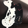 Cartoon Tail Wagging Dog Shape Acrylic Wall Clock