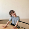 Girls Backless Bow Decoration T-Shirt