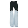 Women Fashion Color Contrast Stitching Jeans